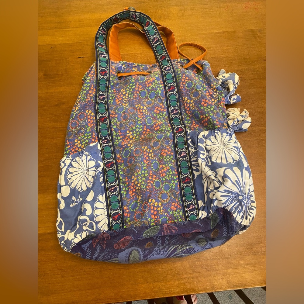 LOOP Boho Beach Bag Lobster Seashell Floral Vacation Festival Style Bold Bright